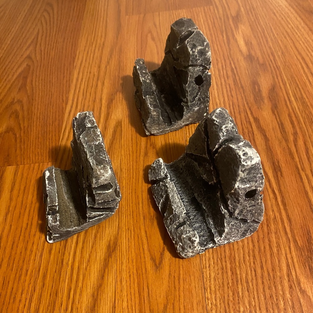Faux Rock cell phone stand, Very realistic looking, with pencil holders on side